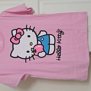 Hello kitty pink kids t shirt size large nwt